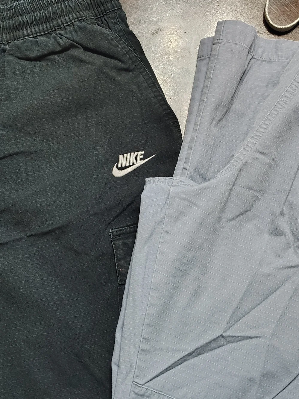 2 Pair Nike Men's Light Gray And Black Performance Pants